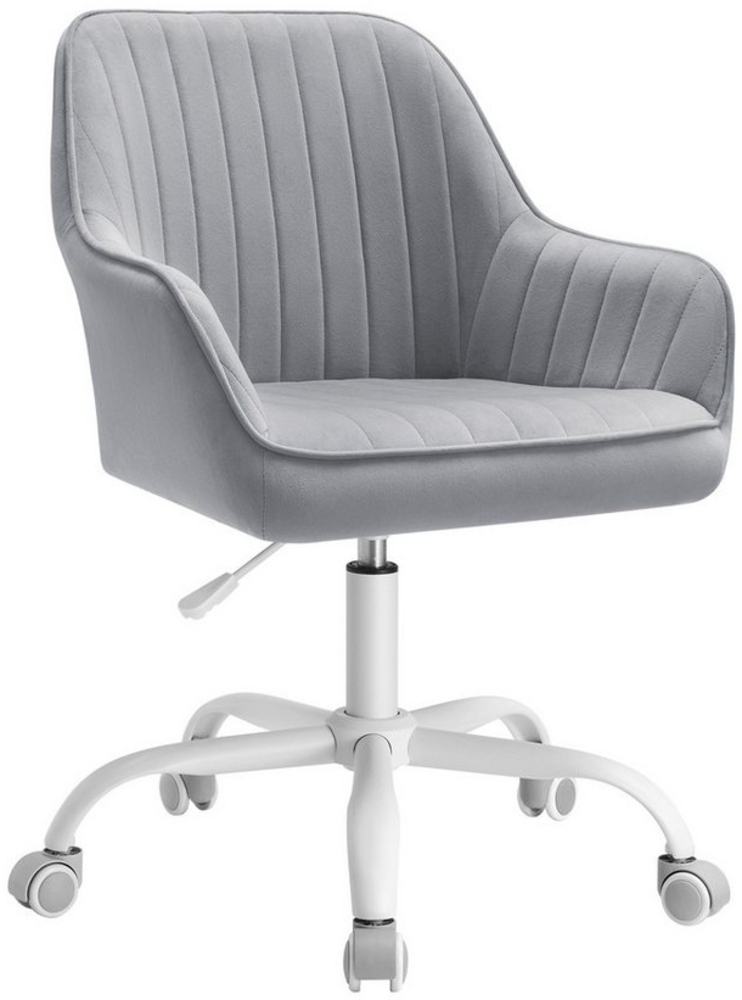 Songmics Bürostuhl, Samtbezug taubengrau, max. 120 kg Bild 1