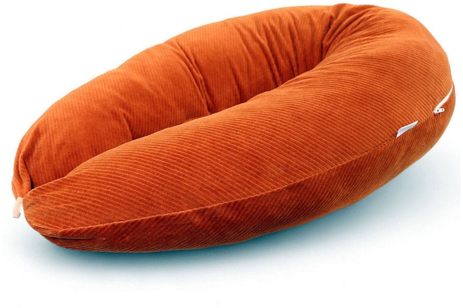 HOBEA-Germany Stillkissen XXL Lagerungskissen Schwangerschaftskissen Seitenschläferkissen groß (Cord rostorange) Bild 1