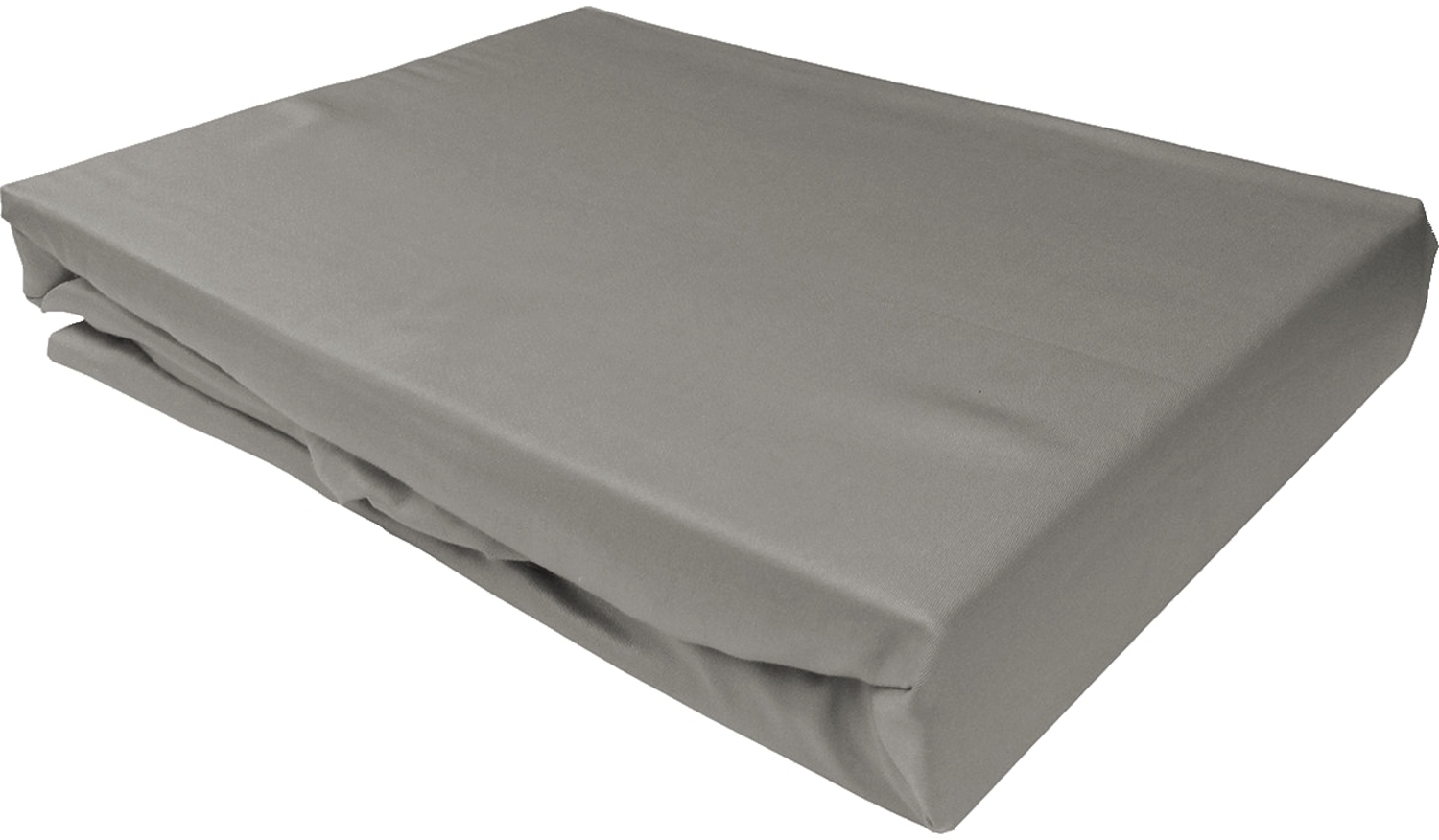 Bettwaesche-mit-Stil Mako-Satin Spannbettlaken dunkelgrau 200x220cm Bild 1
