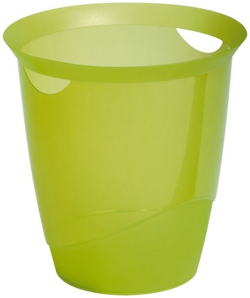 Durable 'Trend' Papierkorb mit Tragegriffen, 16 Liter, Grün transparent Bild 1