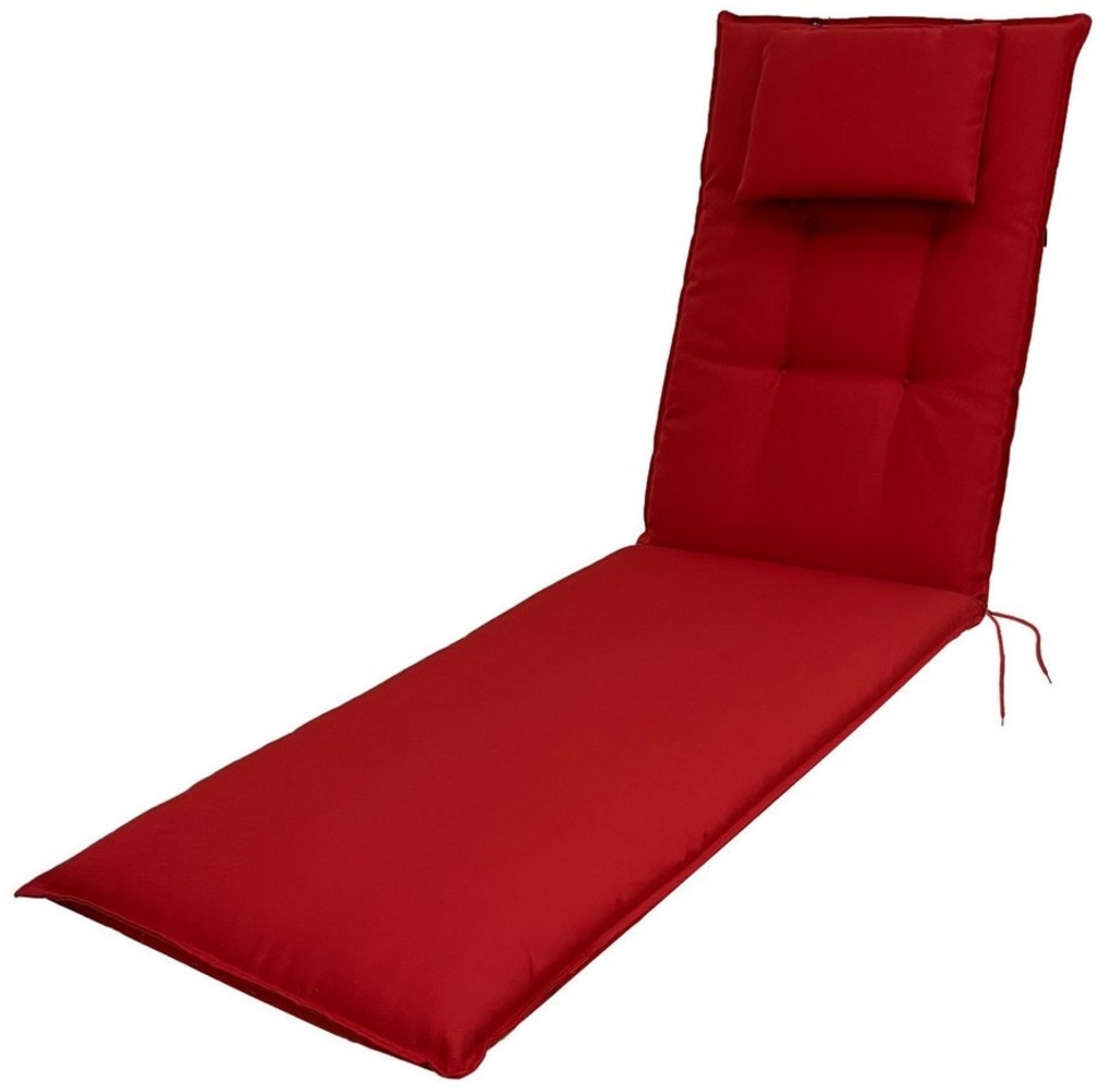 doppler® Liegenauflage 8833 195 x 60 x 8 cm Auflage für Liege Kissen Polster Einlage rot, UV-beständig für Gartenliegen Bild 1