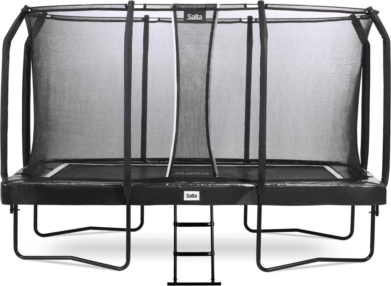 Salta 'First Class' Trampolin, rechteckig, schwarz, 427x244 cm, ab 5 Jahren, maximal bis 180 kg belastbar, inkl. Sicherheitsnetz und Leiter Bild 1