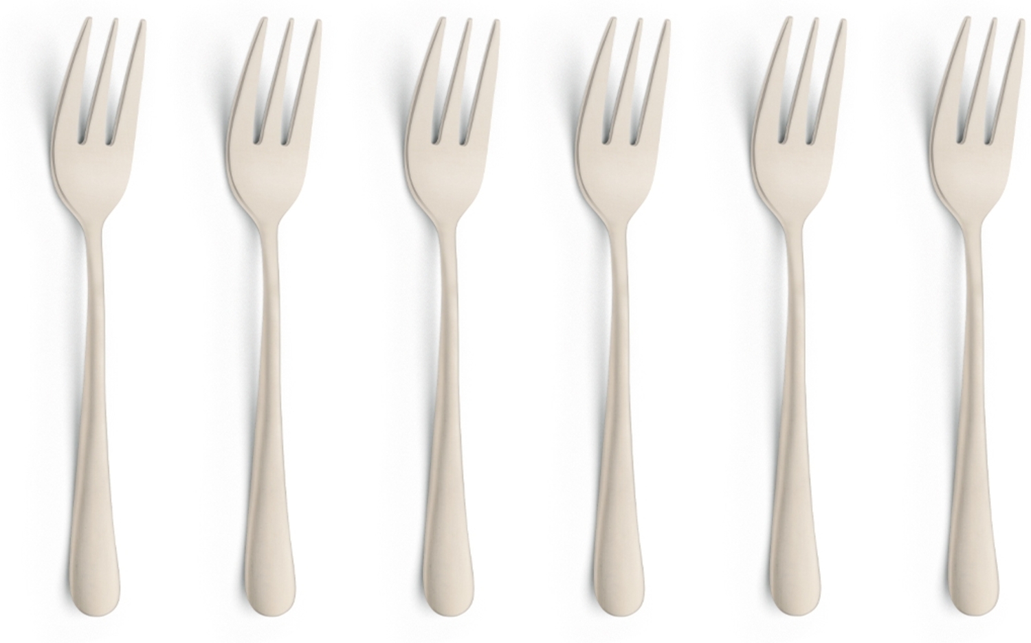 Amefa AUSTIN Kuchengabel Set 6-teilig PVD champagner mattiert Bild 1
