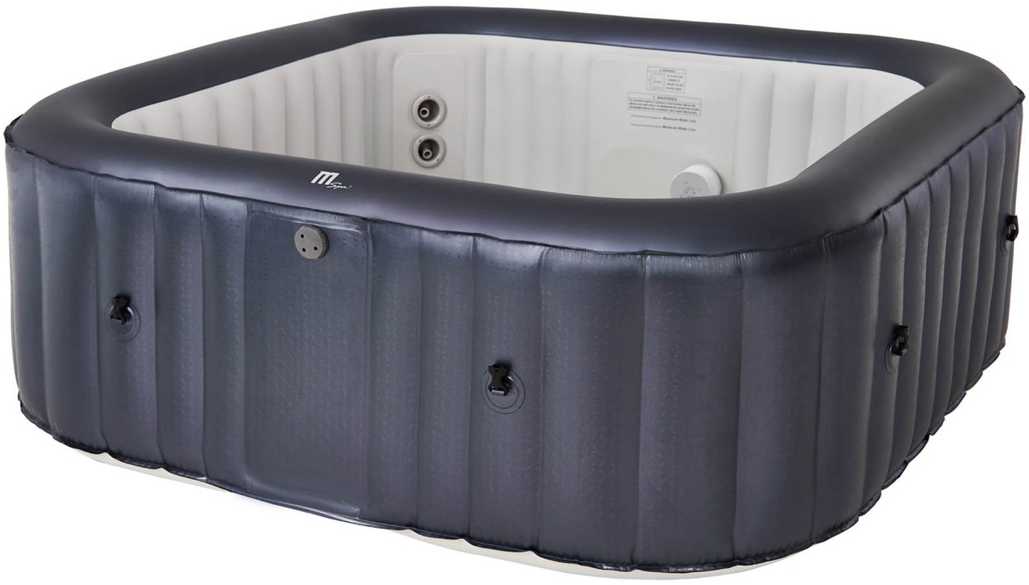 BRAST aufblasbarer Whirlpool 'MSpa Muse Otium', 185 x 185 x 68 cm, für 6 Personen, In-/Outdoor-Pool, 125 Massagedüsen, Aufblasfunktion per Tastendruck Bild 1