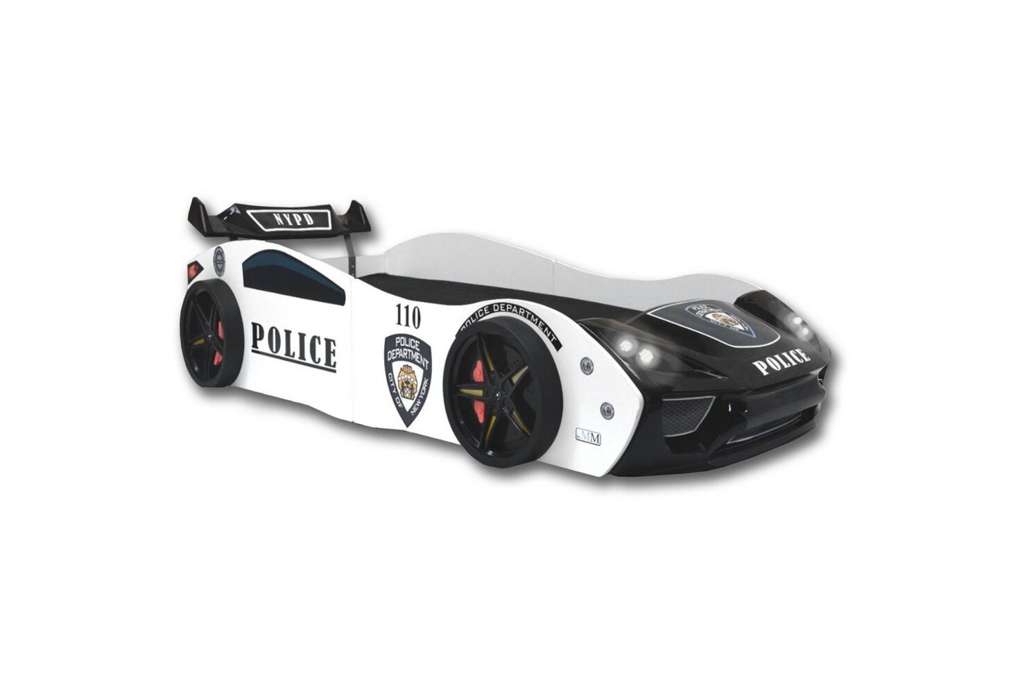 Autobett Kinderbett "Police" 90x200 inkl. Lattenrost ohne Matratze Bild 1
