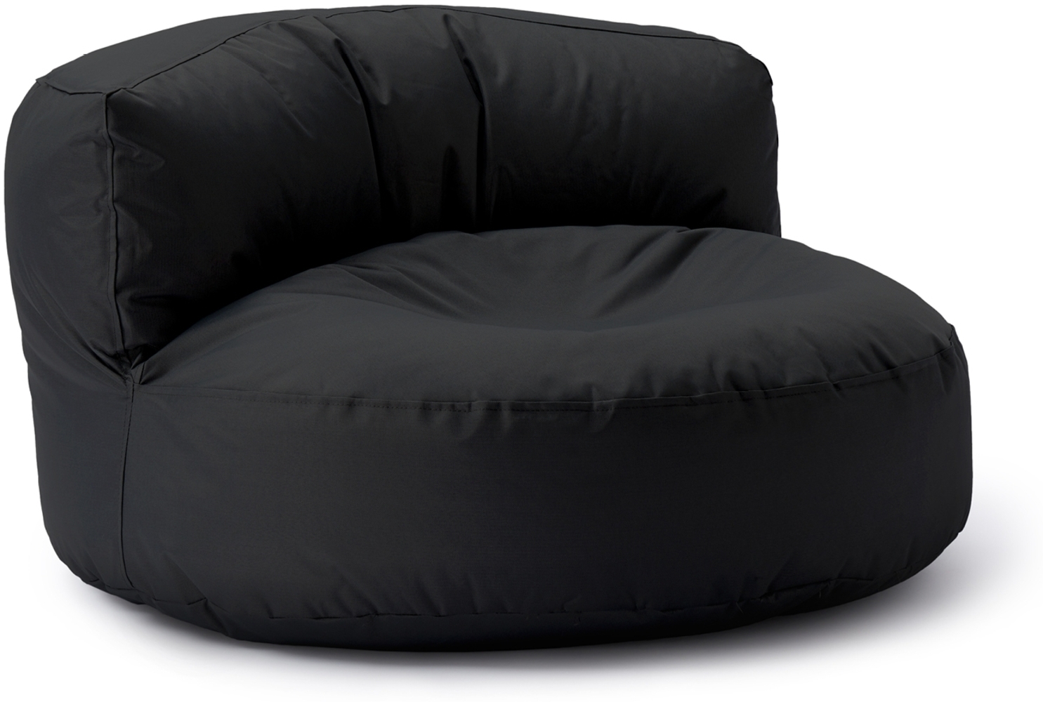Lumaland runde Outdoor Sitzsack-Lounge, Polyester, Schwarz, 90 x 50 cm, 320 l Bild 1