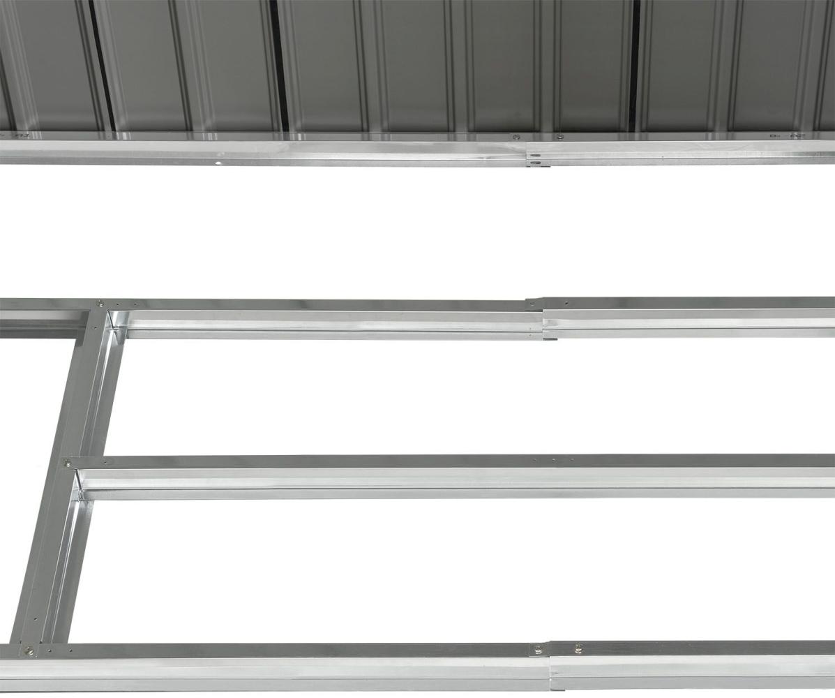 Juskys Metall Gerätehaus XXL mit Satteldach, Schiebetür & Fundament, anthrazit, 15m³ | 277×319×192 cm Bild 1