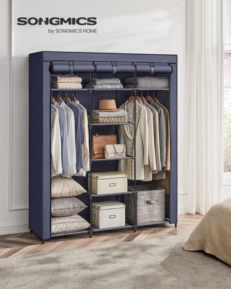 Songmics Kleiderschrank faltbare Garderobe mit Kleiderstangen Bild 1