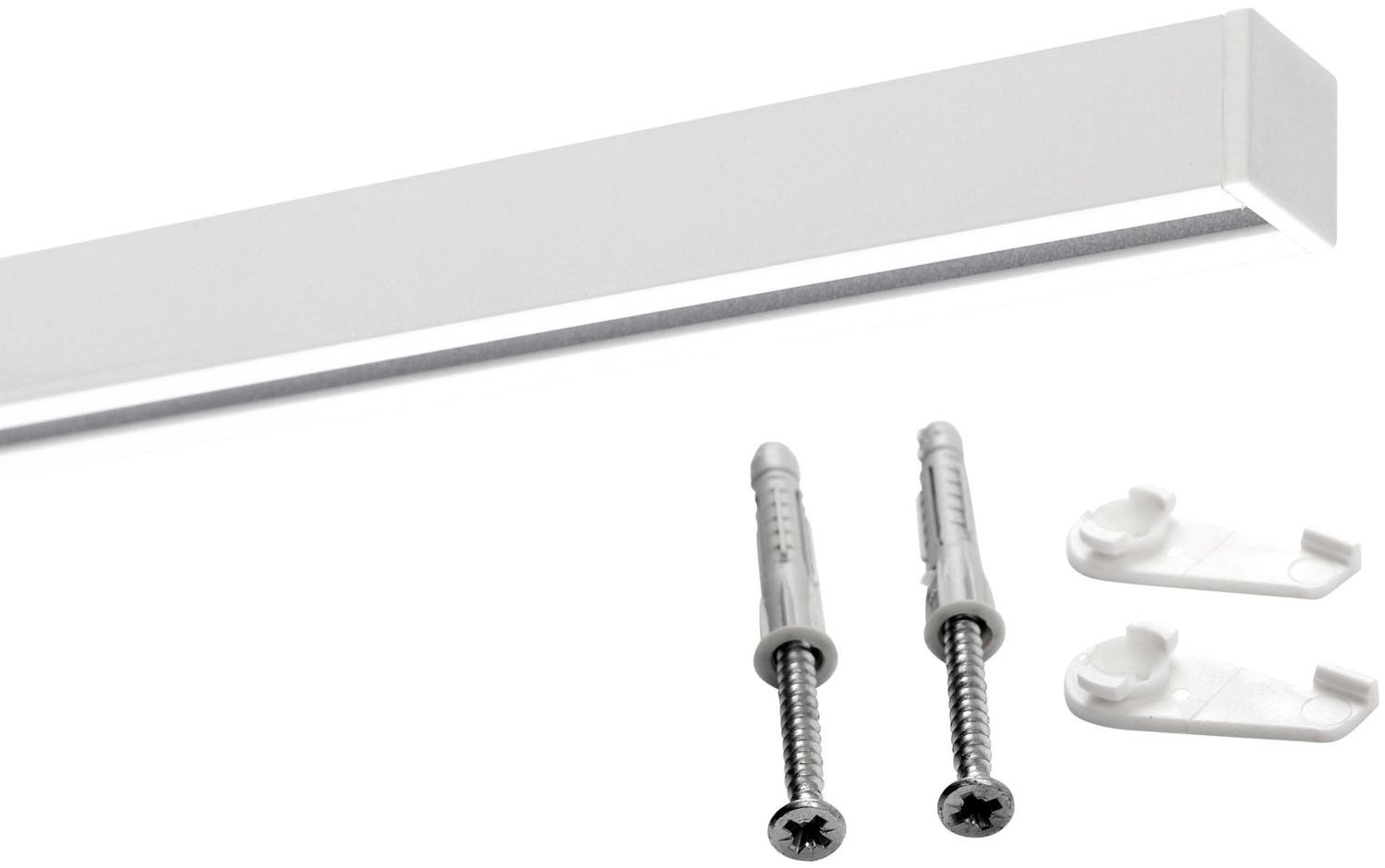 Deco-Raum® 'Square' Gardinenschiene, Aluminium, 370 cm, Weiß Bild 1