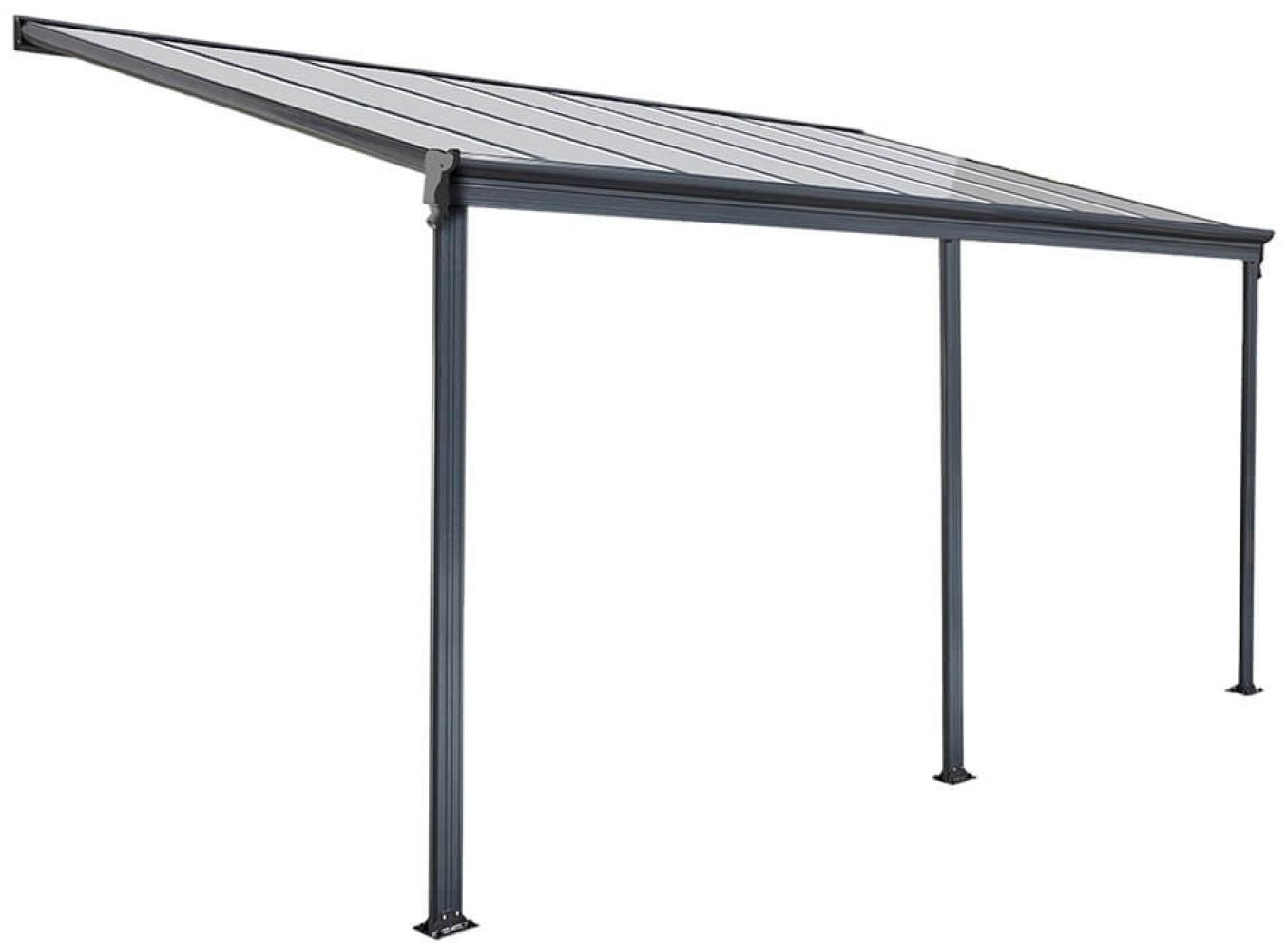 HOME DELUXE 'SOLIS' Terrassenüberdachung, Aluminium grau, 495 x 303 x 226/278cm Bild 1