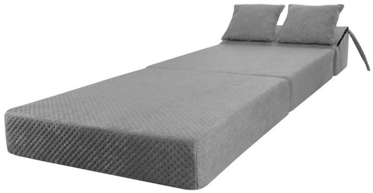 Schlafsessel Klappmatratze Conforto mit Kopfteil Grau Bild 1