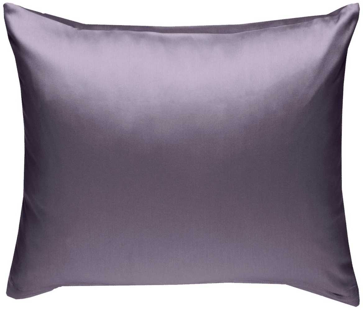 Bettwaesche-mit-Stil Mako-Satin / Baumwollsatin Bettwäsche uni / einfarbig lila Kissenbezug 40x40 cm Bild 1