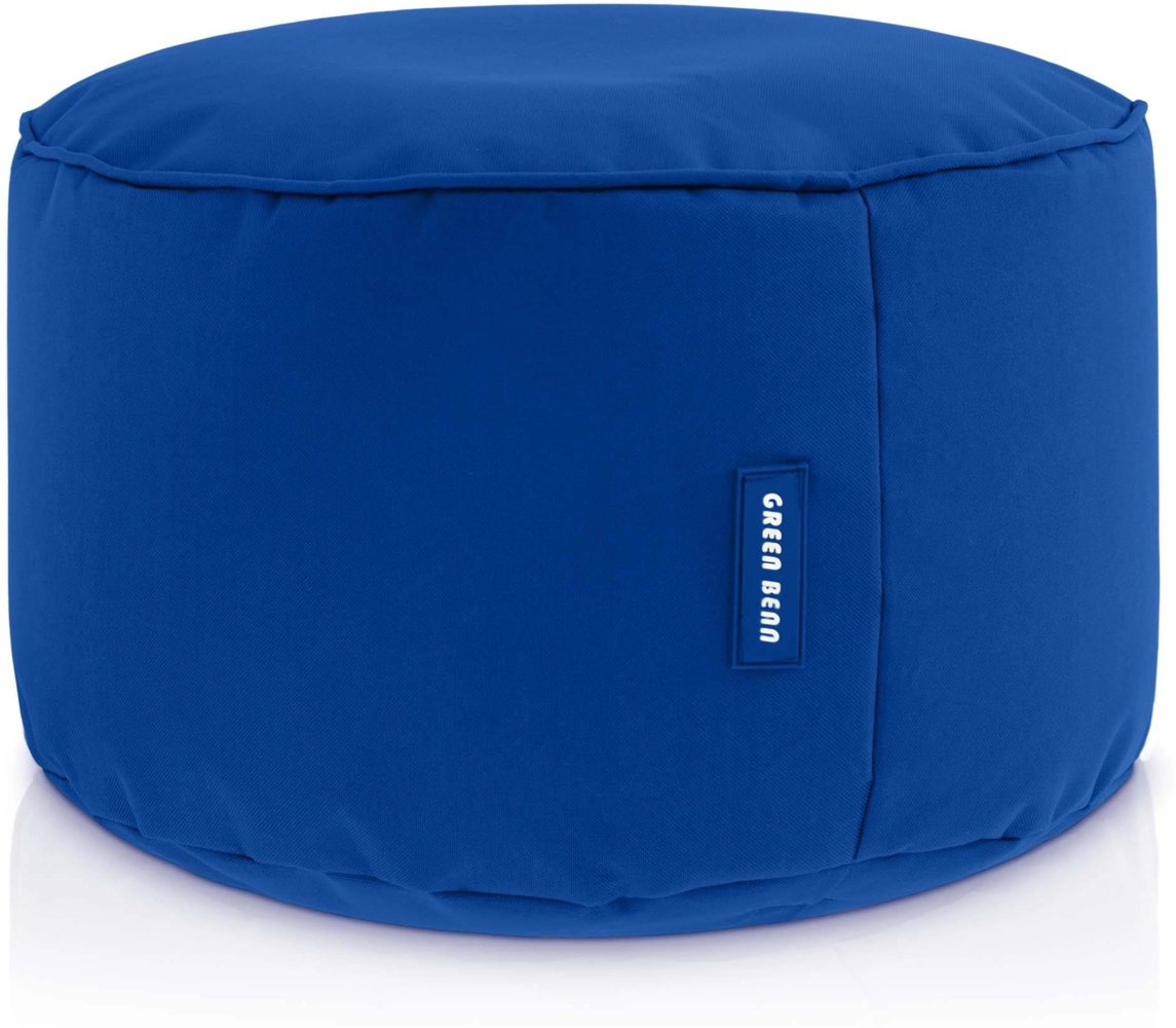 Green Bean® Sitzsack-Hocker 45x25cm mit EPS-Perlen Füllung - Sitz-Pouf für Sitzsäcke - Sitzhocker für Kinder und Erwachsene - Blau Bild 1