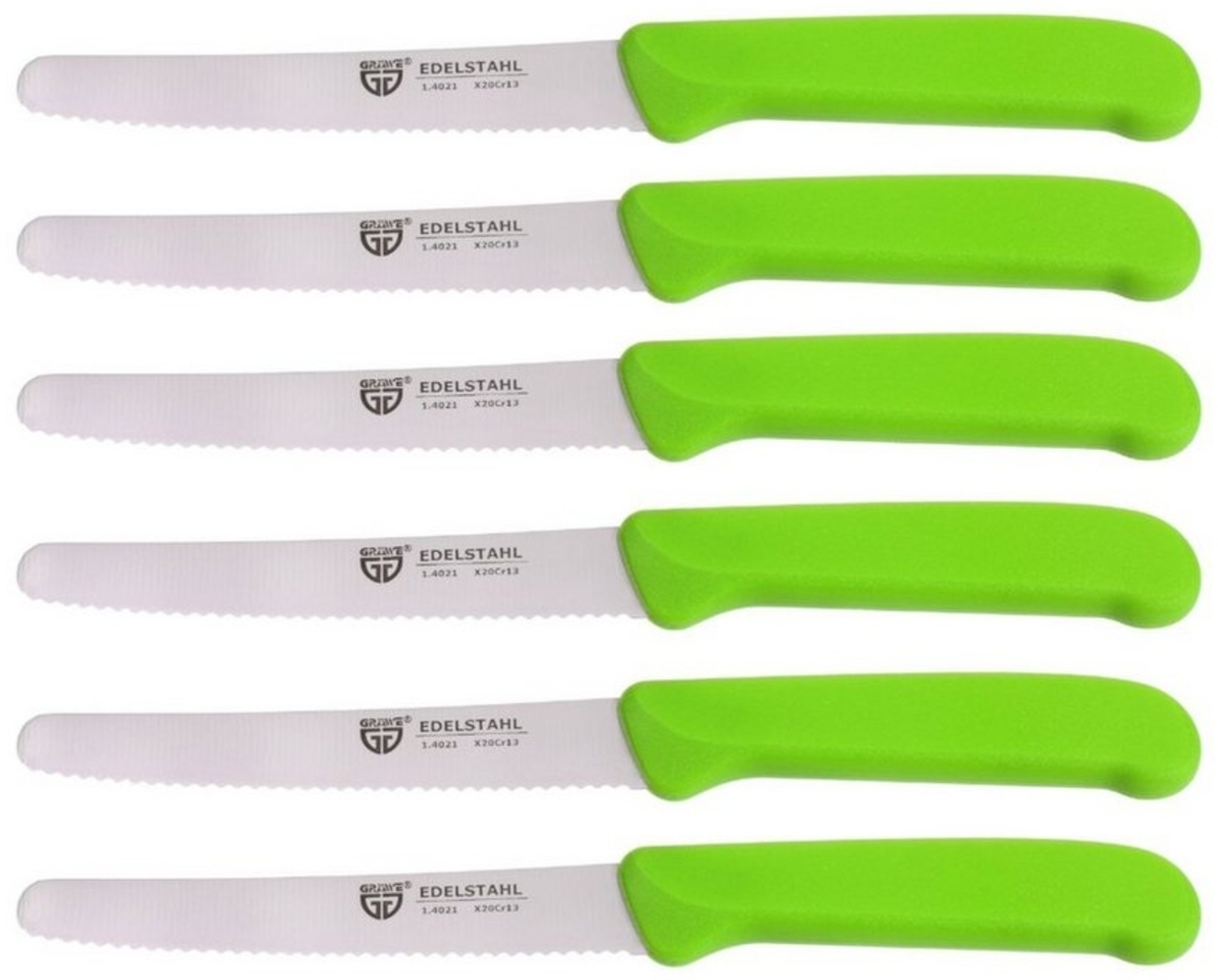 Frühstücksmesser / Brötchenmesser, 6 Stück, grün Bild 1