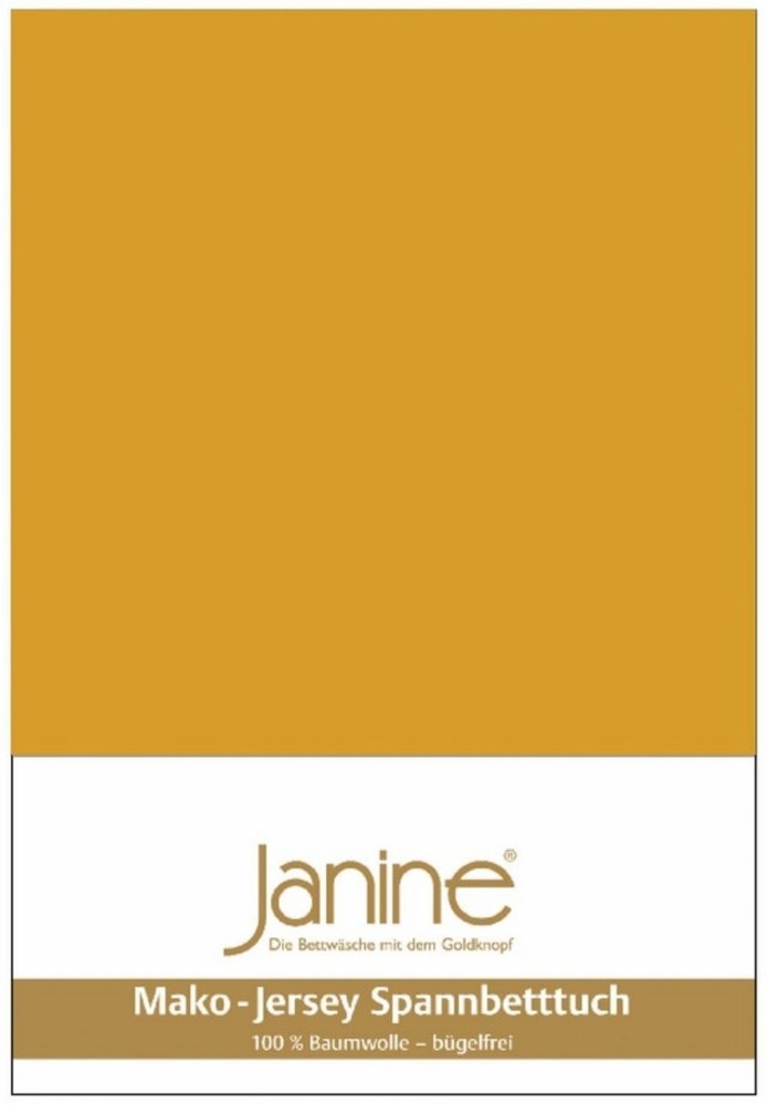 Janine Spannbettlaken MAKO-FEINJERSEY 5007, Mako-Jersey, Gummizug: rundum, (1 Stück), aus 100% Baumwolle, für Matratzen bis 26 cm Höhe Bild 1