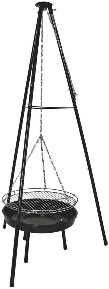 Garden Pleasure Schwenkgrill, mit Feuerschale, Stahl, schwarz, Ø 49 cm Bild 1