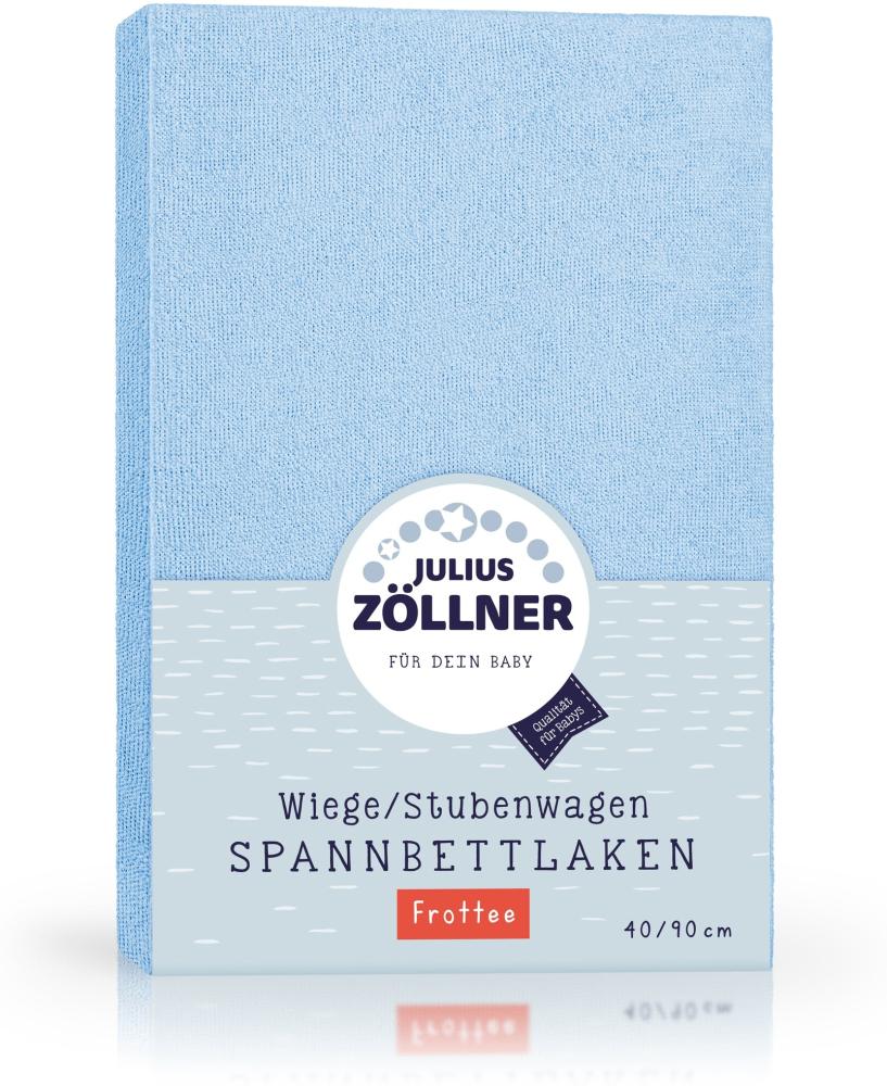 Julius Zöllner Spannbettlaken Frottee hellblau,60x120/70x140 cm Bild 1