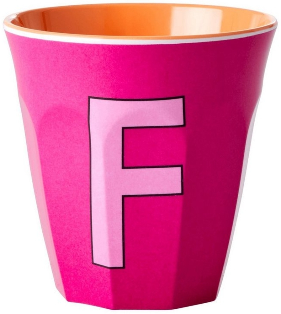 Rice Fuchsia Print Melamin Becher Buchstabe F Bild 1