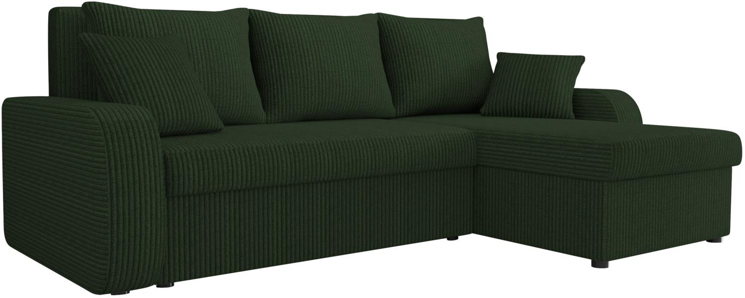 Mirjan24 'Kris' Ecksofa Cord, Grün, 80 x 147 x 238 cm Bild 1