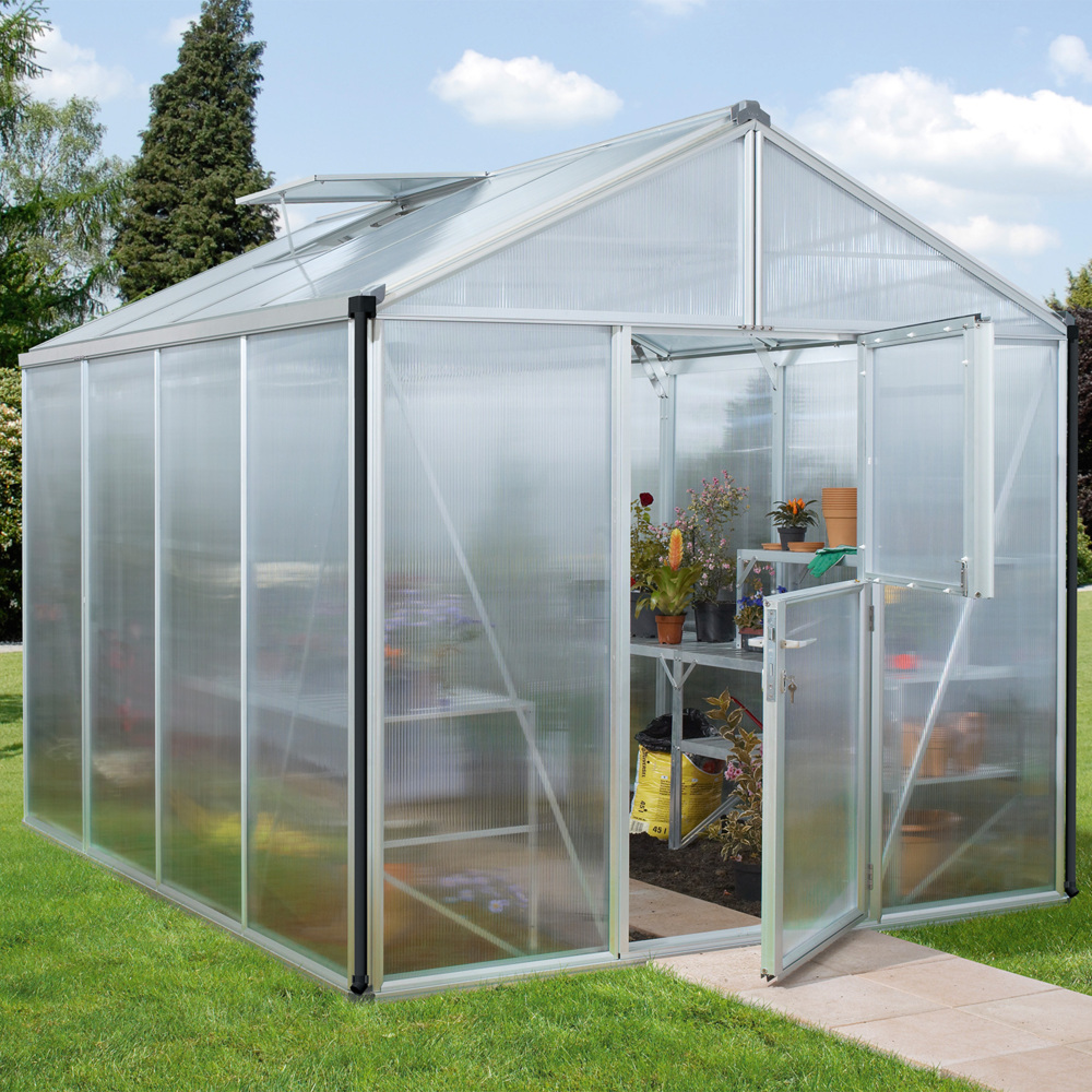Vitavia Gewächshaus "Zeus 8100", aluminium eloxiert, 8,1 m²,16 mm HKP Bild 1