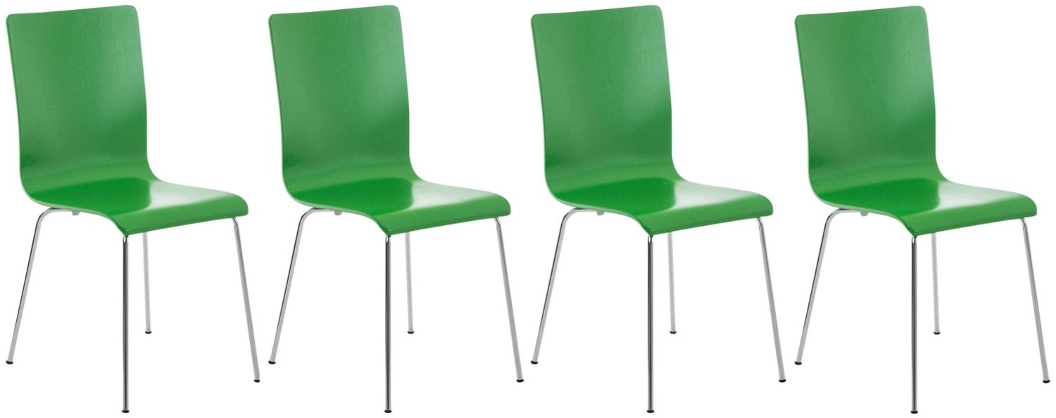 Besucherstuhl Pepe 4 Stühle Grün Bild 1