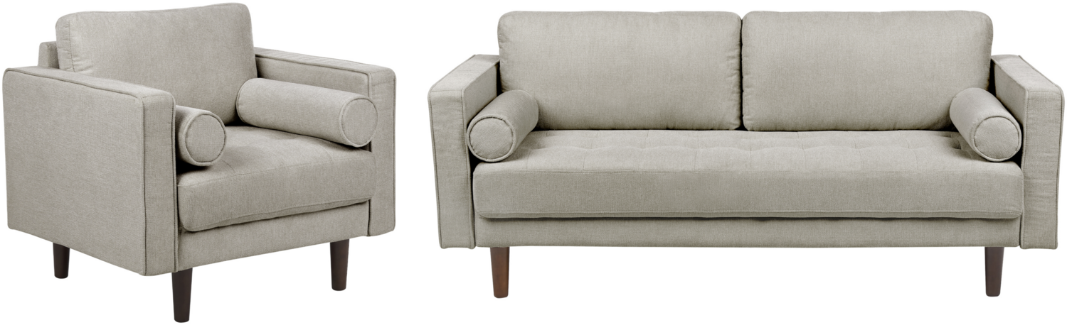Sofa Set taupe 4-Sitzer NURMO Bild 1