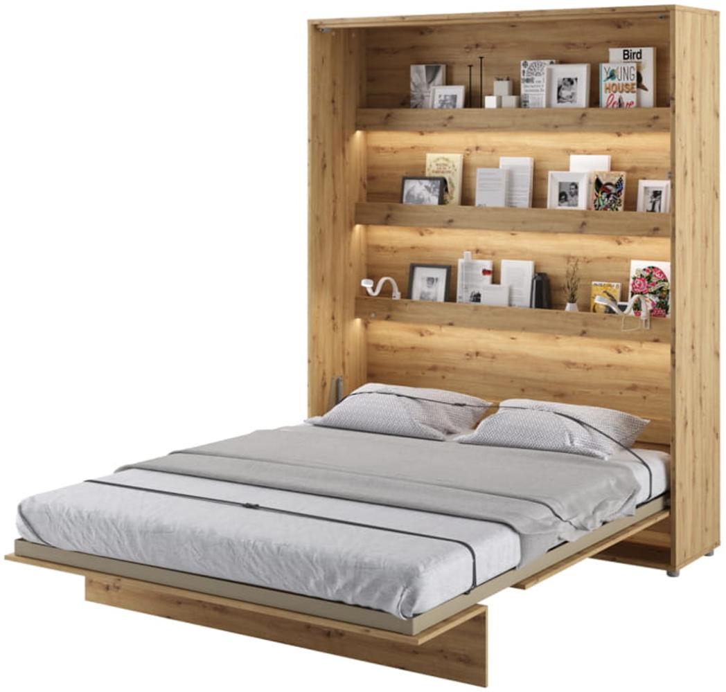 MEBLINI Schrankbett Bed Concept 'BC-12', 160x200 cm Vertikal, Artisan Eiche Bild 1