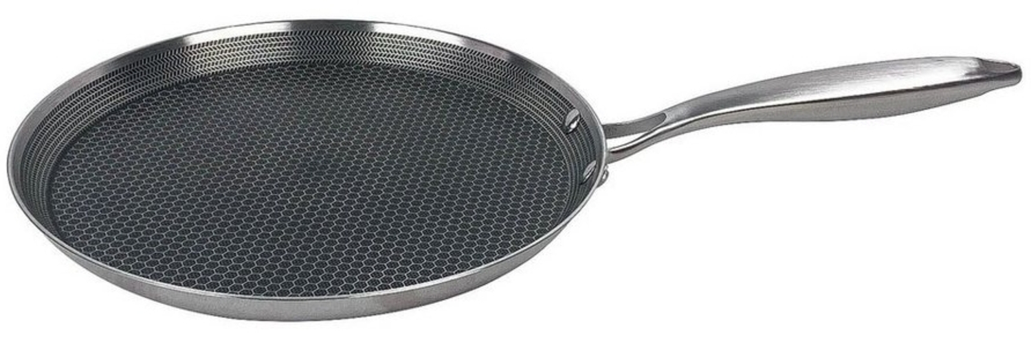 Ø24 cm Pfannkuchen Pfanne aus Edelstahl Induktion Bratpfanne Blinis Crêpes Crêpepfanne Omeletts Wabenstruktur Bild 1
