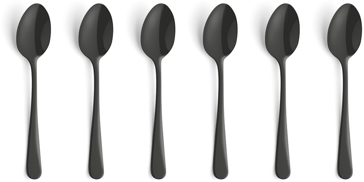 Amefa AUSTIN Mocca-/Espressolöffel Set 6-teilig PVD schwarz mattiert Bild 1