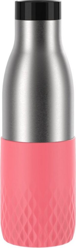 Emsa 'Bludrop Sleeve' Trinkflasche mit Quick-Press Verschluss, Edelstahl Koralle, 0,5l Bild 1