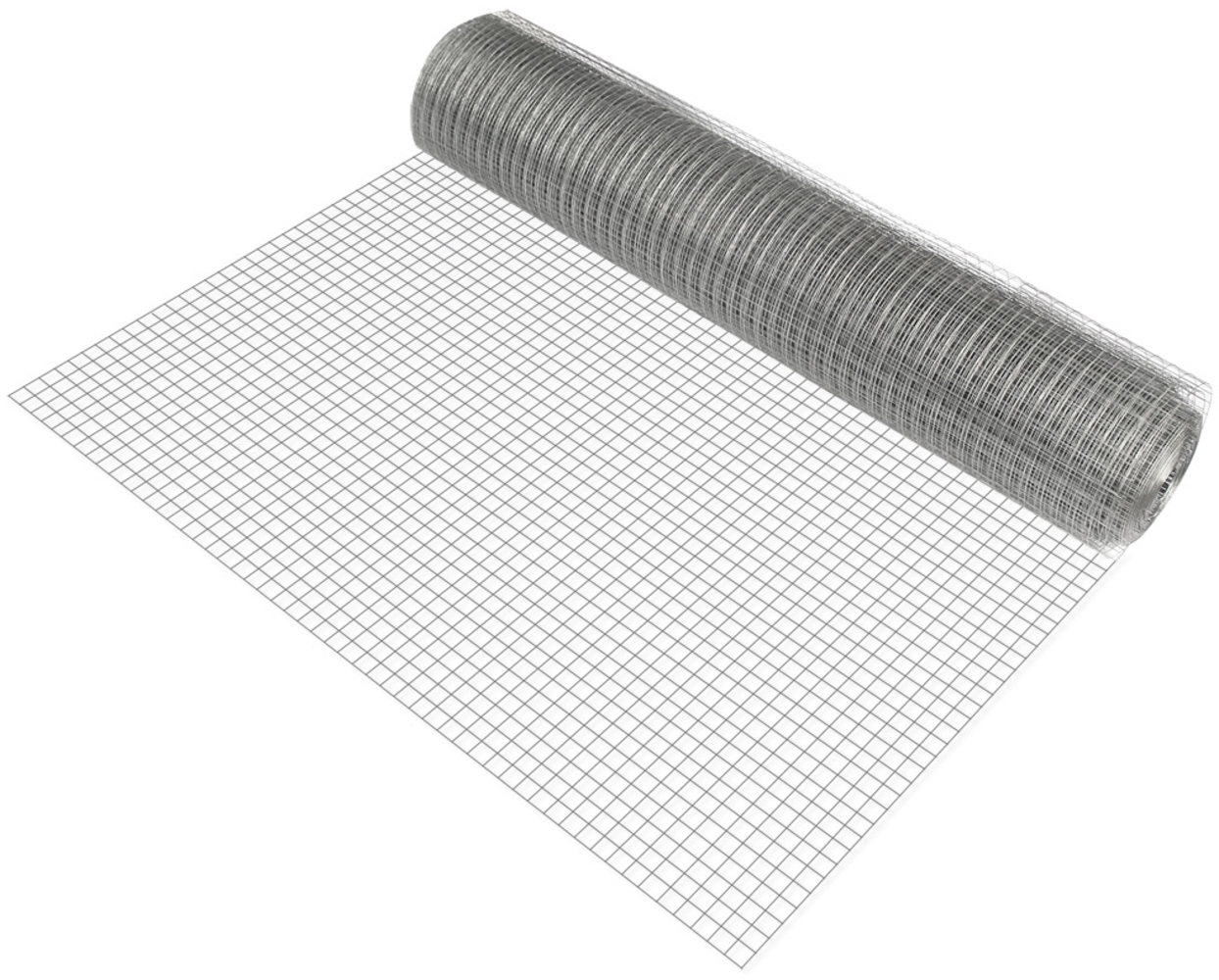 Maschendrahtzaun 1 Rolle 1x25 m/Rolle Stahl verzinkt Grau pro. tec Bild 1