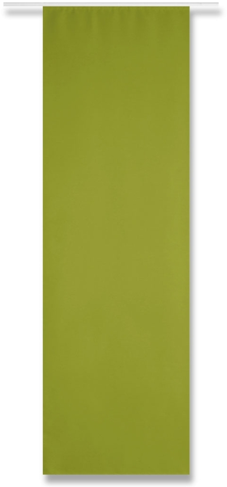 Flächenvorhang "blickdicht" - Schiebegardine in BxL 60x245cm ( Grün ) - inkl. Beschwerungsstange und Paneelwagen - Vorhang mit Klettband Bild 1