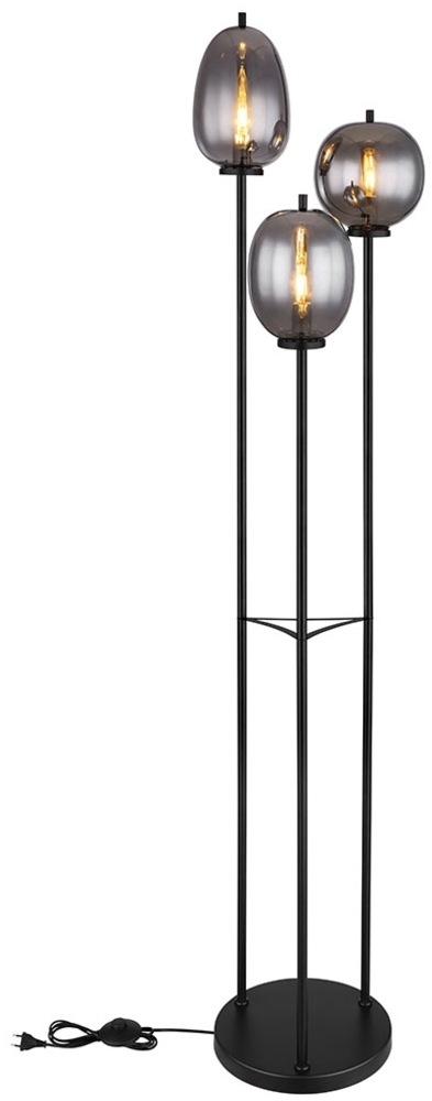 Stehleuchte, Metall, Glas, H 167 cm Bild 1