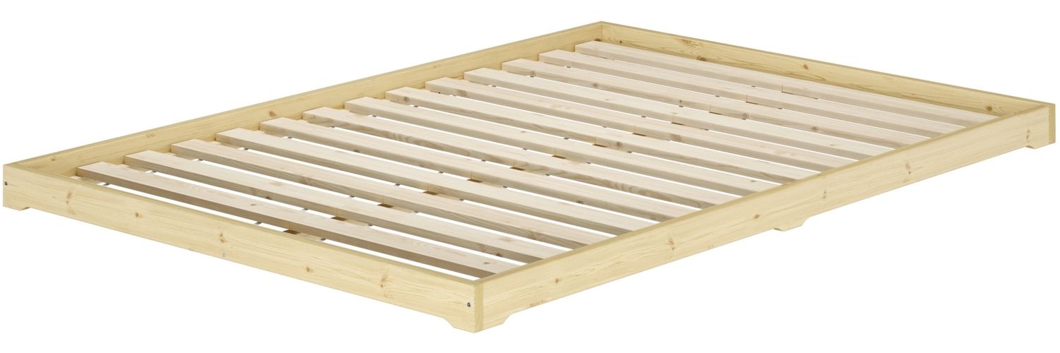 Extra niedriges Doppelbett 180x200 platzsparendes Loftbett Fichte Tanne geölt V-60.47-18Rollrost inkl. Bild 1