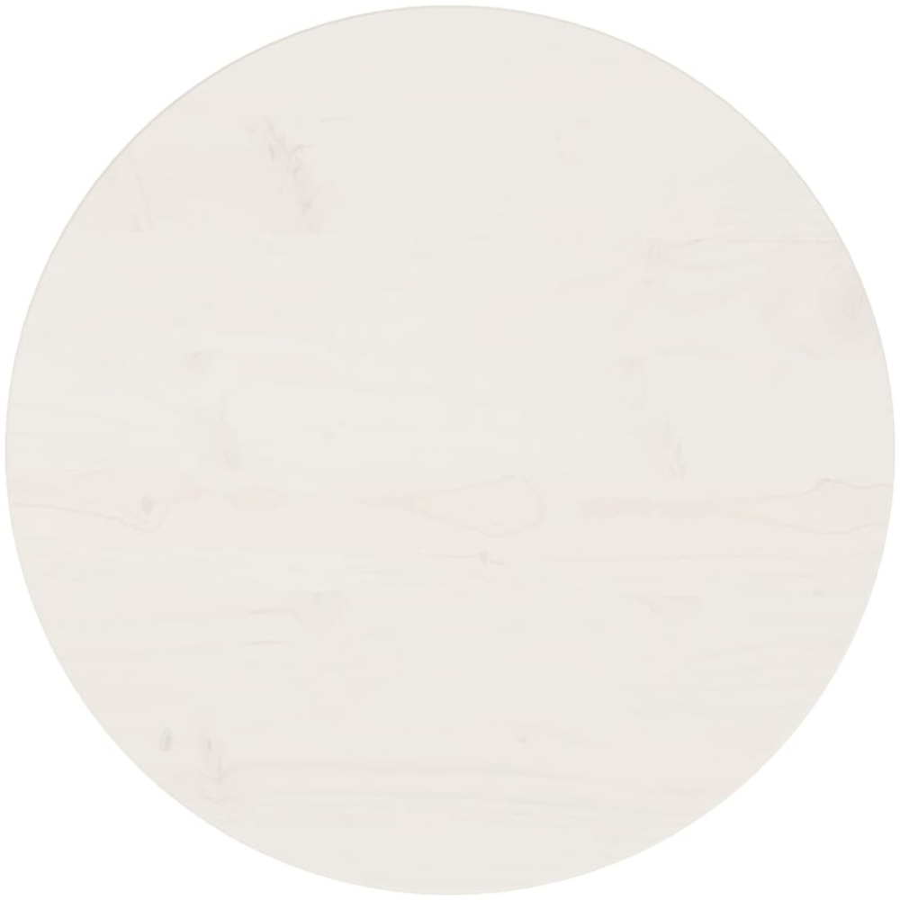 vidaXL Tischplatte Weiß Ø50x2,5 cm Massivholz Kiefer 813653 Bild 1