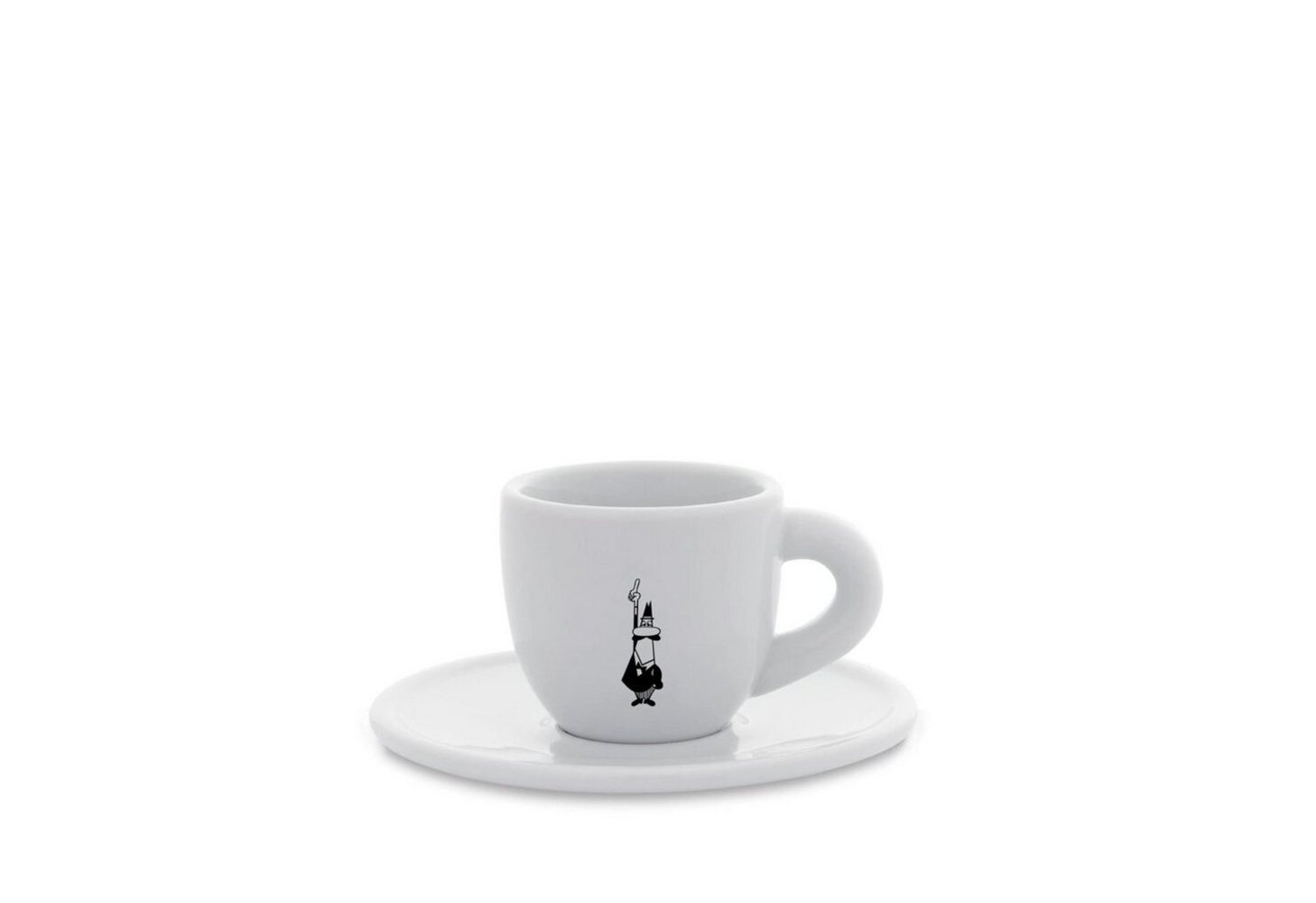 Bialetti Mokatasse Istituzionale, mit Untertasse, Moka Tasse, Espressotasse, Porzellan, 80 ml Bild 1