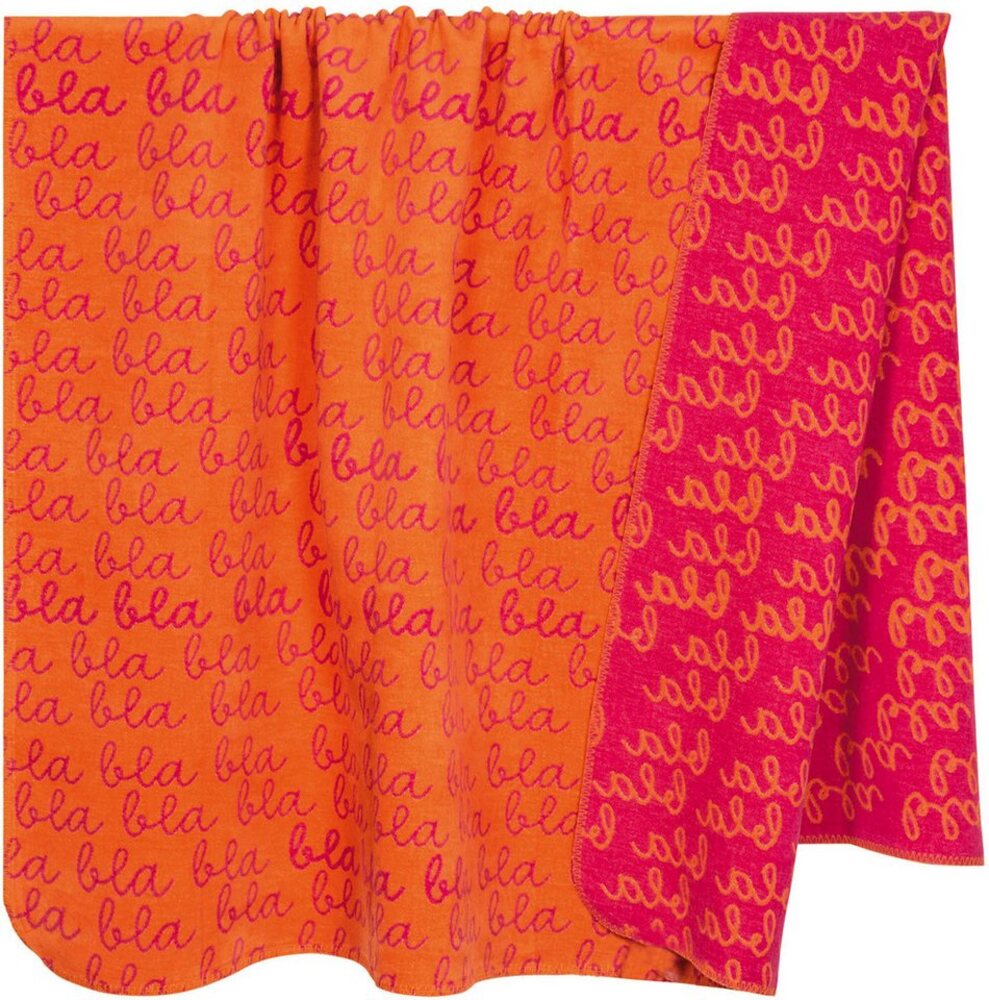 pad Wohndecke, Mischgewebe, 150x200 cm, Lust Bla Bal Bla Orange Bild 1