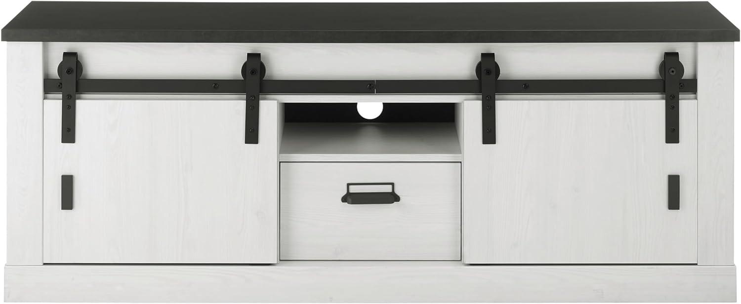 Imv 'Stove' TV-Lowboard,weiß Pinie und anthrazit Landhaus, 162 x 61 cm Bild 1