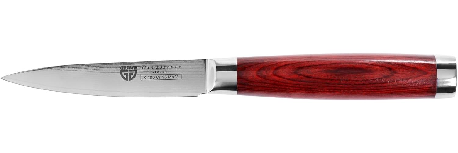 Damaszener Gemüsemesser Küchenmesser mit Hartholzgriff Bild 1