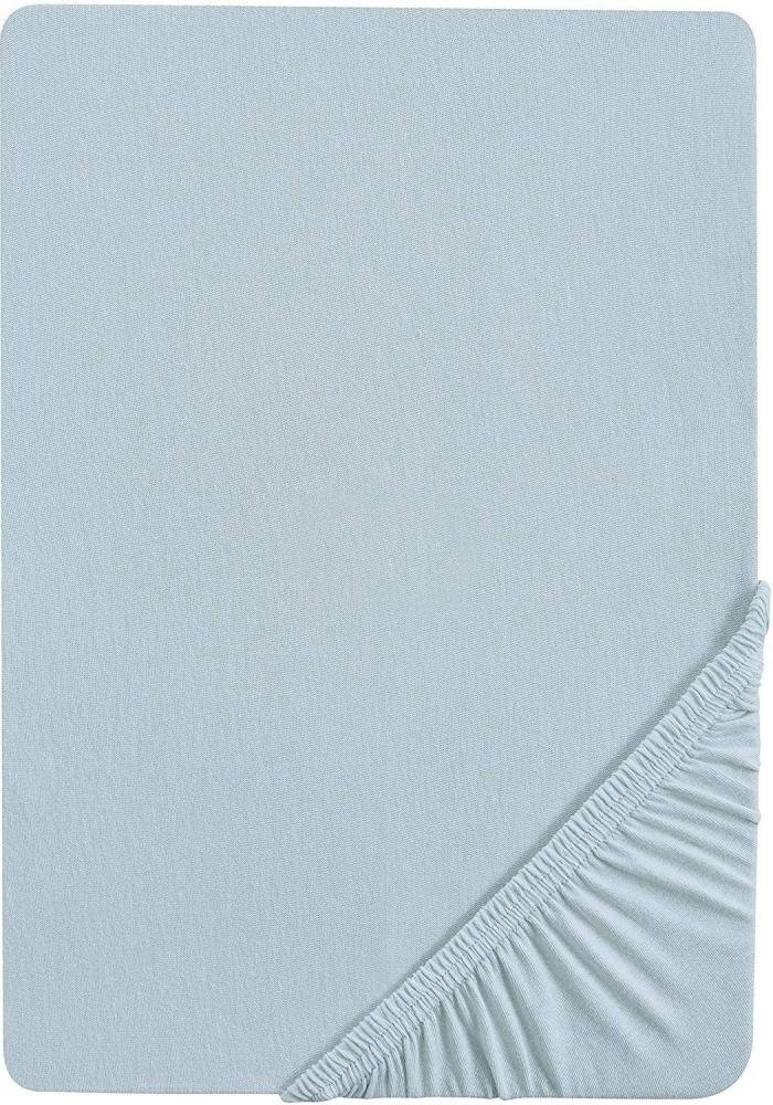 roba Spannbettlaken Lil Planet 40 x 90 bis 45 x 90 cm - Spannbetttuch für Babybetten & Wiegen - Hellblau Bild 1