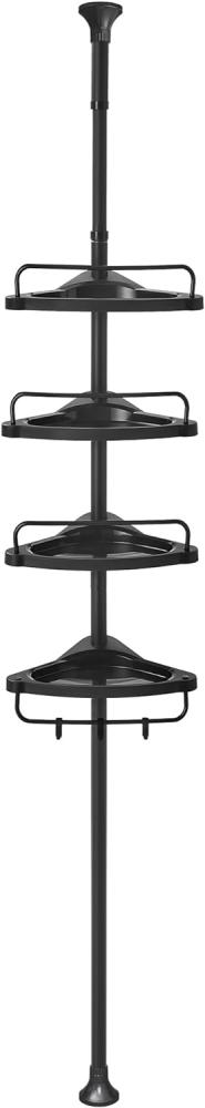 Songmics höhenverstellbares Duschregal, 85-305 cm, 4 Ablagen, Schwarz Bild 1