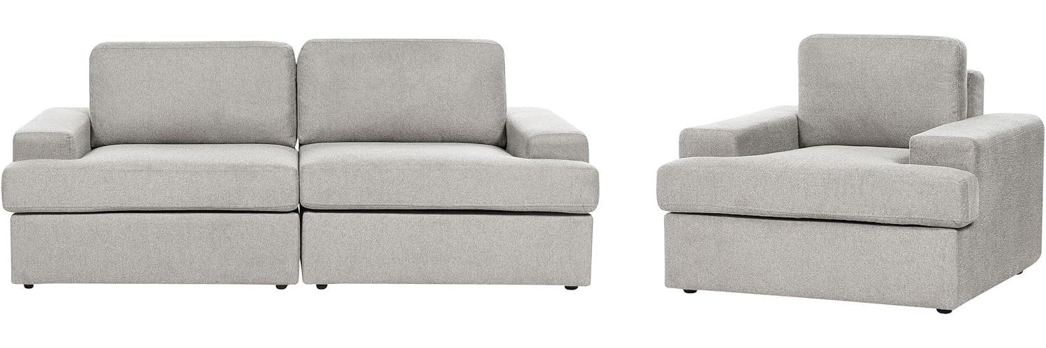 Sofa Set hellgrau 4-Sitzer ALLA Bild 1