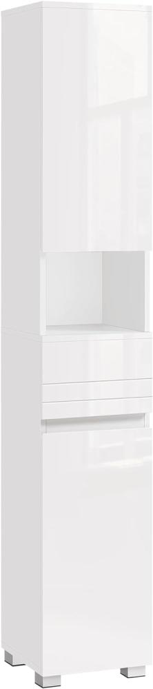 Vasagle Badkommode Badezimmerschrank mit einer Schublade, verstellbare Ablagen, 30 x 30 x 170 cm Bild 1