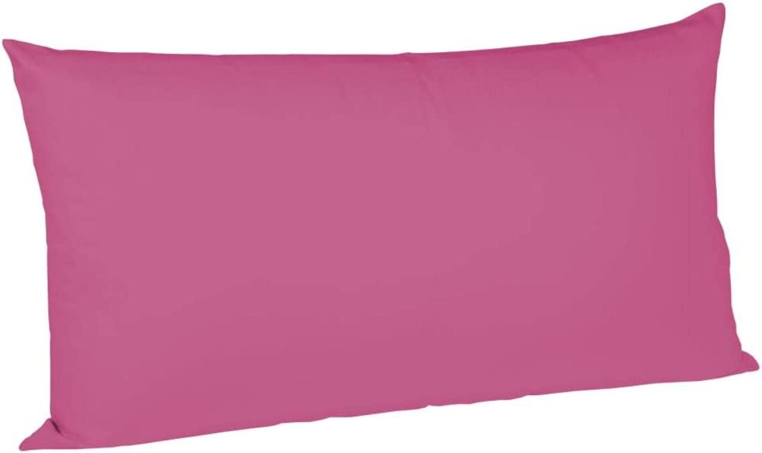 Fleuresse Mako-Satin-Kissenbezug uni colours cassis 4512 40x80 cm Bild 1