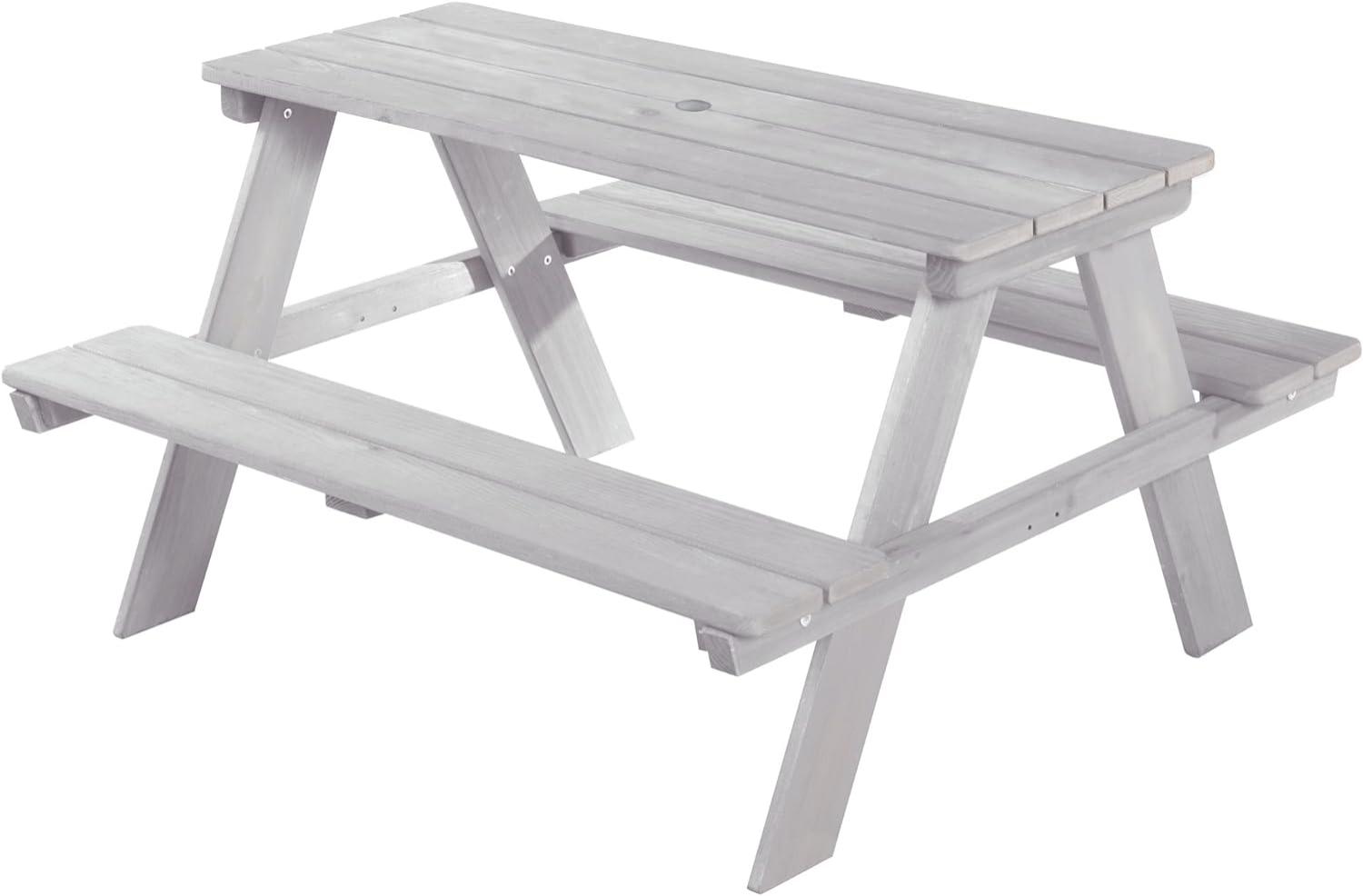 Roba 'Picknick' für 4 Kindersitzgarnitur, Massivholz grau, 89 x 50 x 84 cm Bild 1