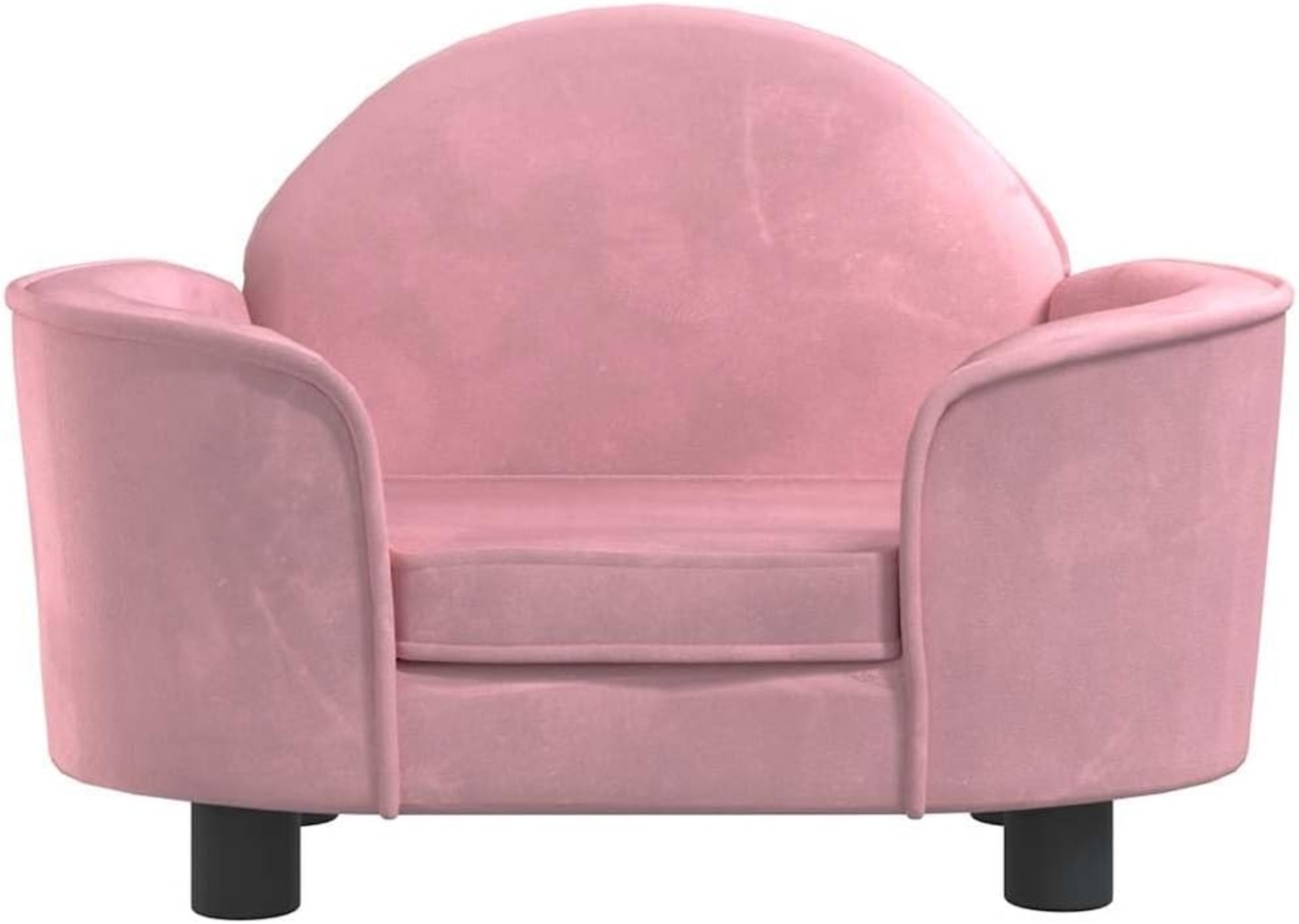 vidaXL Hundebett, Samt, Rosa, 45 x 40 x 66 cm Bild 1