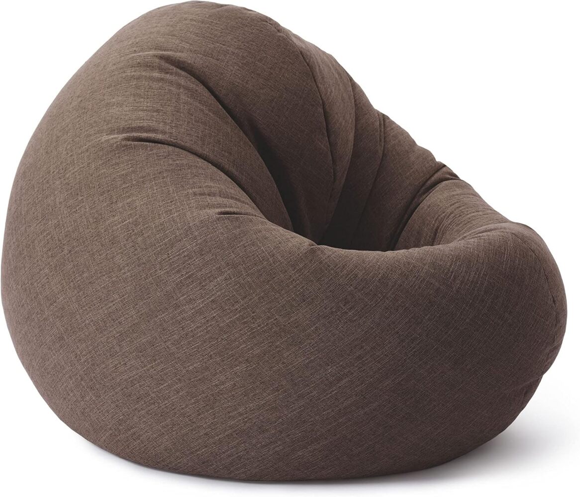 Lumaland 'Interior Line' 2-in-1 Sitzsack, Runder Komfort für drinnen, 300l, 120 x 80 x 75 cm, Braun Bild 1