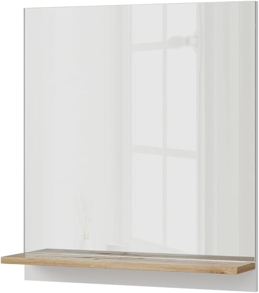 Vicco Badspiegel Marelle 60 x 67 cm modern Wandspiegel mit Ablage für Badezimmer Bild 1