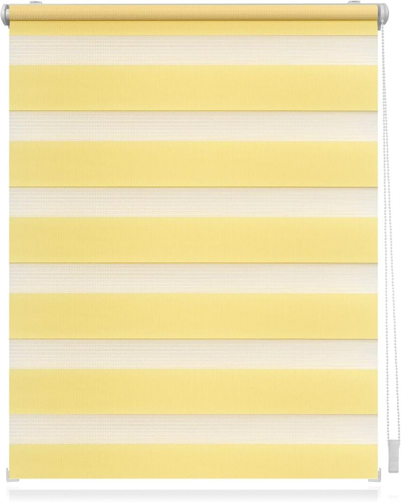 Lichtblick Sonnenschutzsysteme GmbH Doppelrollo Kopenhagen 60 cm x 220 cm (BxL) Gelb modernes Duo Rollo; Klemm- und schraubbar; Lichtdurchlässig und blickdicht Bild 1