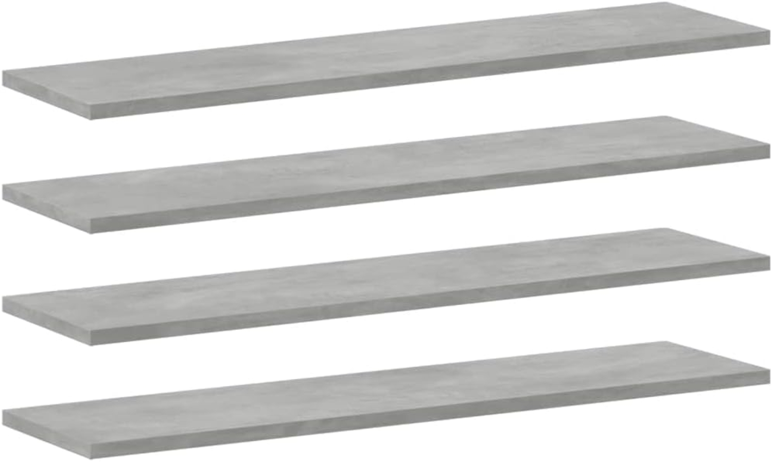 vidaXL Bücherregal-Bretter 4 Stk. Betongrau 80 x 20 x 1,5 cm Holzwerkstoff Bild 1